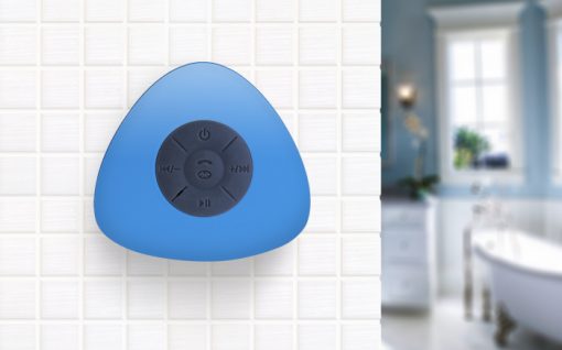 De Avanca waterproof Bluetooth speaker is te bevestigen aan elke gladde oppervlakte