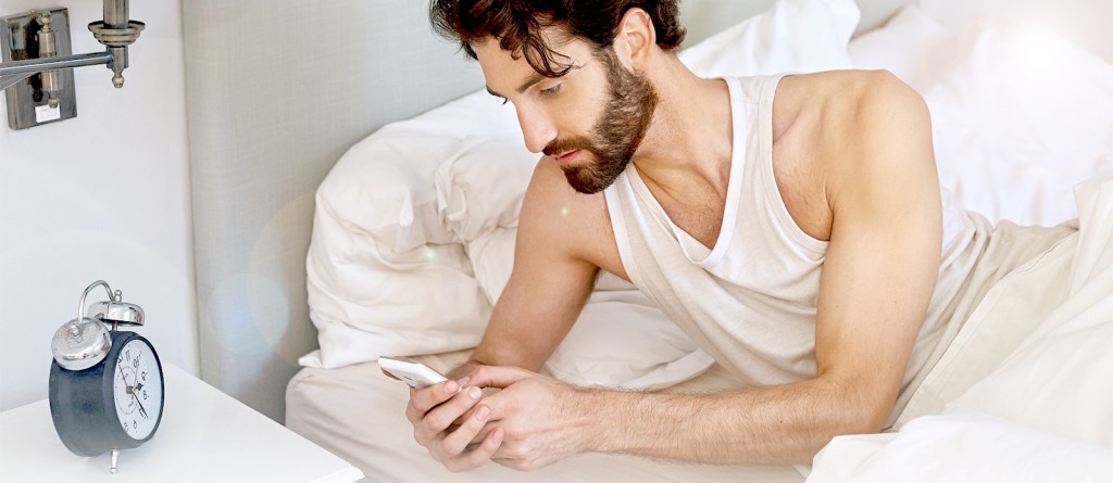 smartphone verslaving in bed 