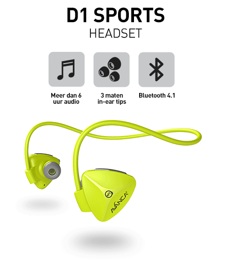 Avanca D1 draadloze sports headset