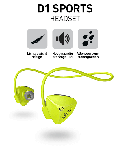 Avanca D1 draadloze sports headset